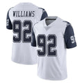 D.Cowboys #92 Quinnen Williams Player White-Navy Limited Color Rush Vapor Untouchable Home Game Edoa Stitched Jerseys