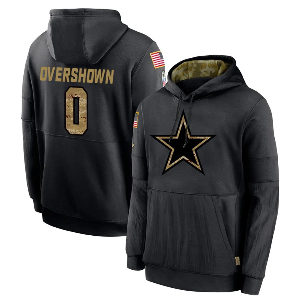 D.Cowboys #0 DeMarvion Overshown Player Black Salute to Service Pullover Hoodies Limited Edoa Stitched Jerseys