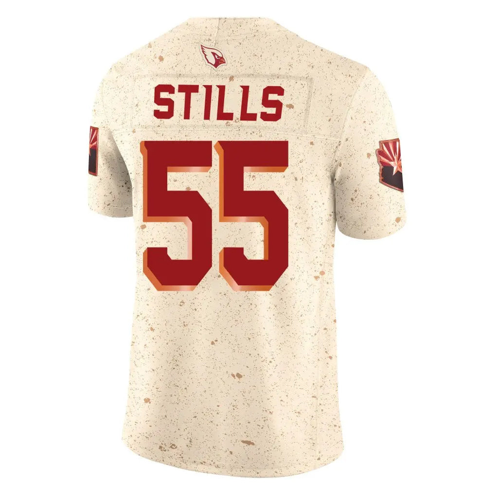 A.Cardinals #55 Dante Stills Player Cream Rivalries Collection Vapor Limited Home Game Edoa Stitched Jerseys