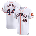 H.Astros #44 Yordan Alvarez Player White Limited Elite Home Edoa Stitched Jerseys