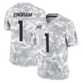 D.Broncos #1 Evan Engram Player Arctic Camo Salute To Service Limited Edoa Stitched Jerseys
