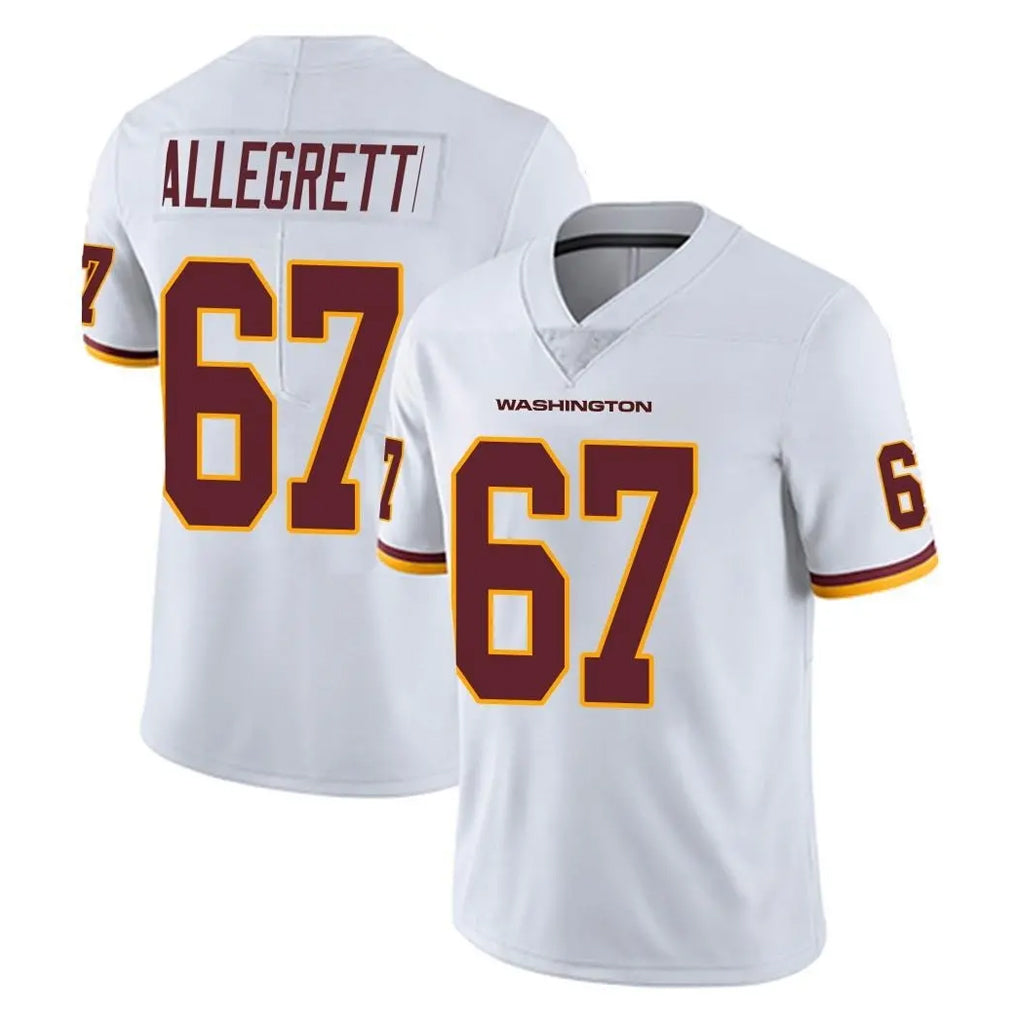 W.Commanders #67 Nick Allegretti Player White Limited Vapor Untouchable Home Game Edoa Stitched Jerseys