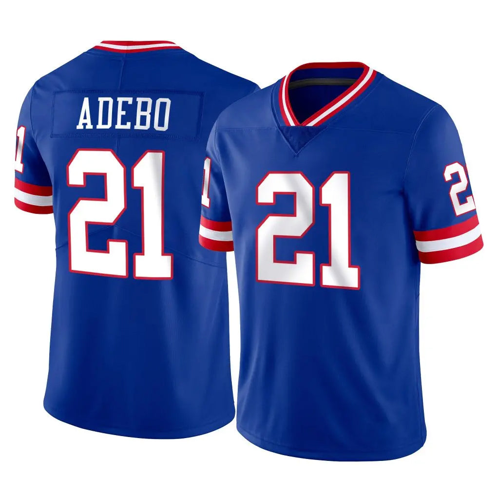 NY.Giants #21 Paulson Adebo Player Royal Classic Vapor Home Game Edoa Stitched Jerseys