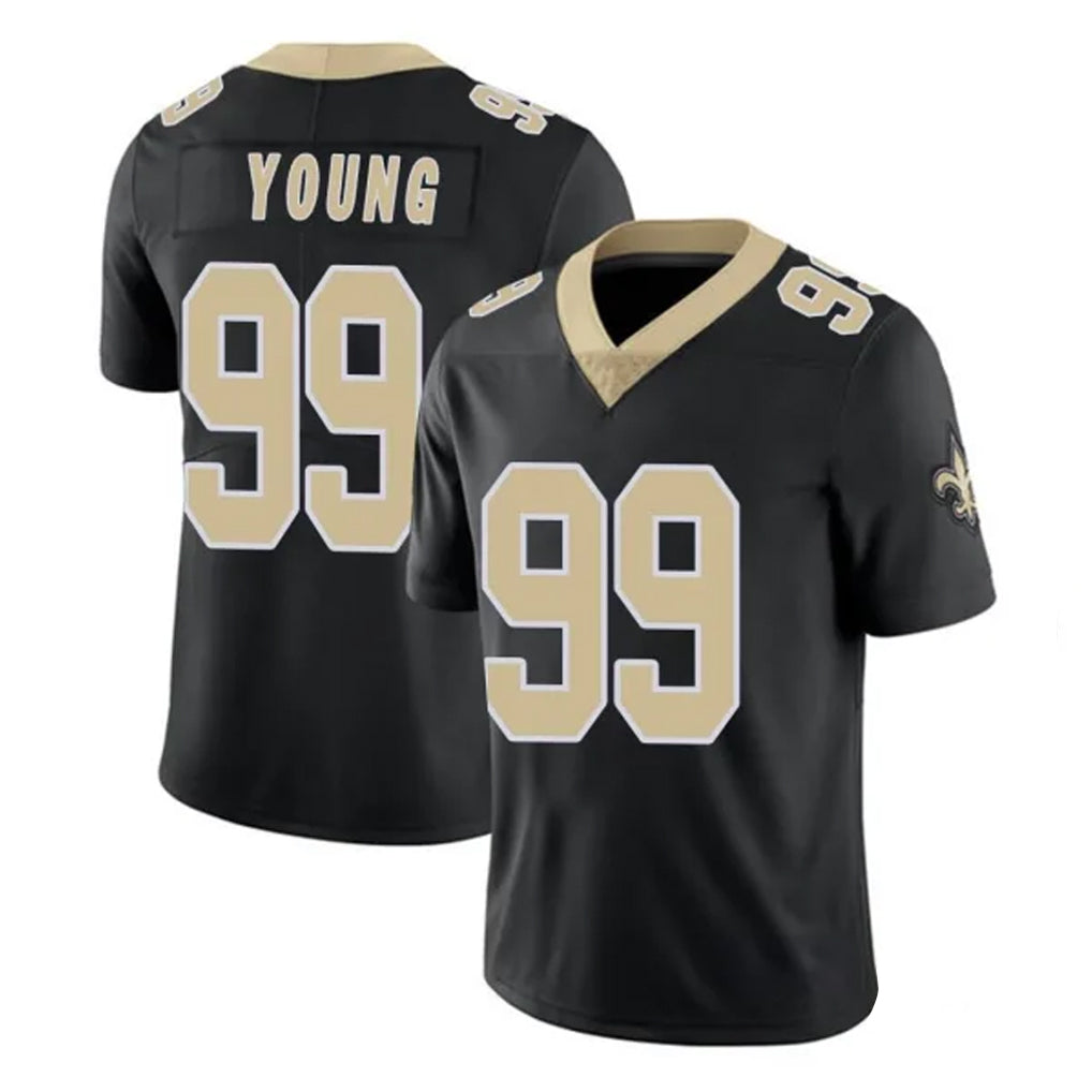 NO.Saints #99 Chase Young Player Black Limited Vapor Untouchable Home Game Edoa Stitched Jerseys