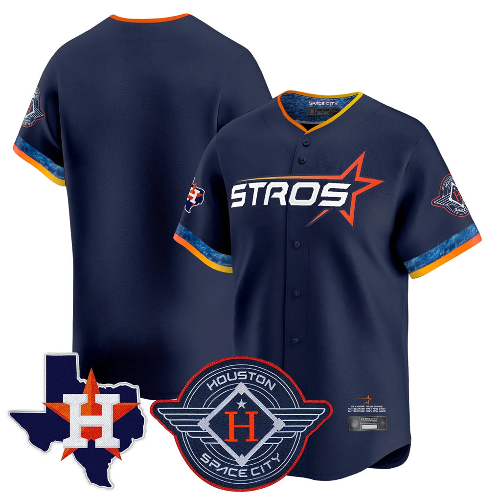 H.Astros ## Astros Blank Player Navy City Connect Texas Patch Vapor Premier Limited Home Edoa Stitched Jerseys