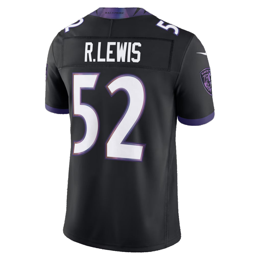 B.Ravens #52 Ray Lewis Player Black Vapor F.U.S.E. Limited Home Game Edoa Stitched Jerseys