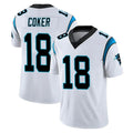 C.Panthers #18 Jalen Coker Player White Vapor Untouchable Limited Game Edoa Stitched Jerseys