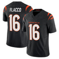 C.Bengals #16 Joe Flacco Player Black Vapor F.U.S.E. Limited Home Game Edoa Stitched Jerseys
