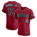 A.Diamondbacks #12 Lourdes Gurriel Jr Player Red Limited Elite Home Game Edoa Stitched Jerseys