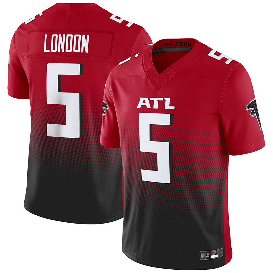 A.Falcons #5 Drake London Player Red Vapor F.U.S.E. Limited Edoa Stitched Jerseys
