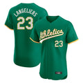Athletics #23 Shea Langeliers Player Kelly Green Limited Elite Home Game Edoa Stitched Jerseys