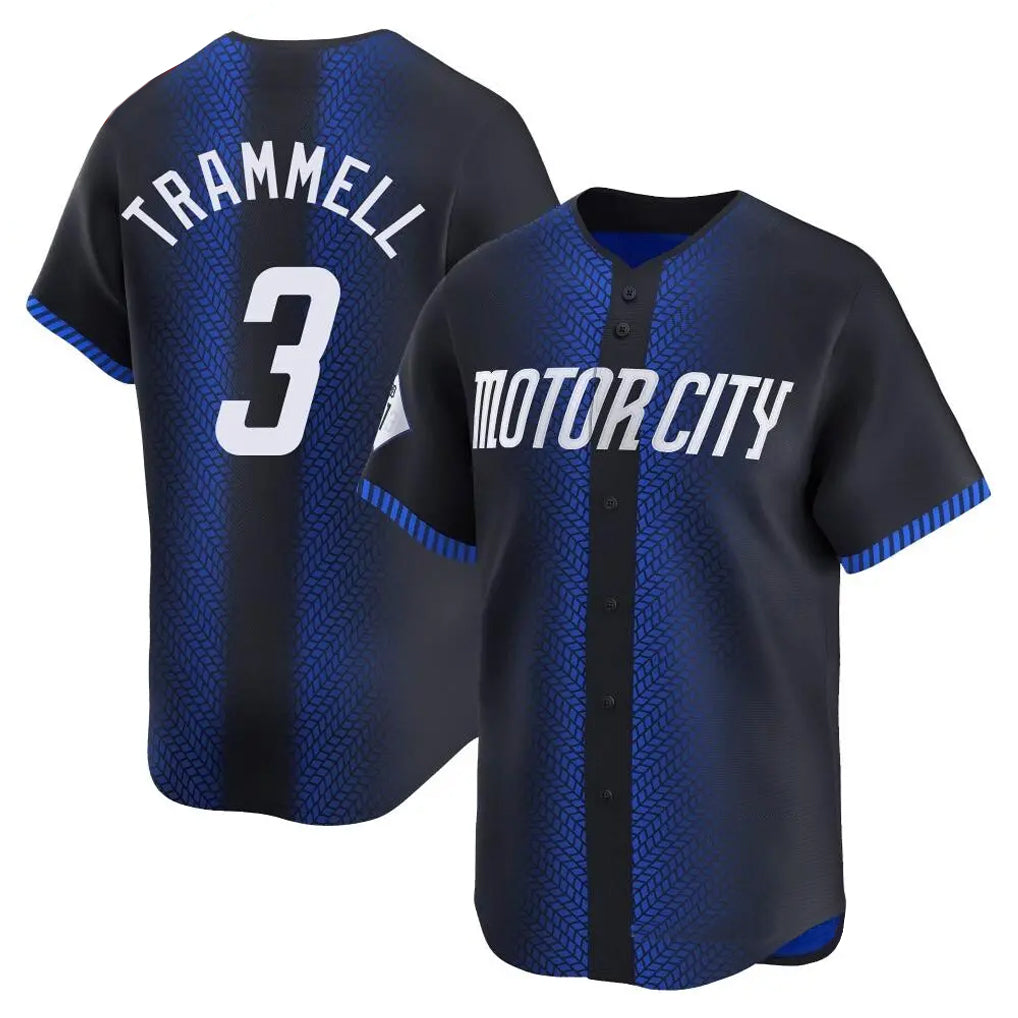 D.Tigers #3 Alan Trammell Player Navy City Connect Home Limited Edoa Stitched Jerseys