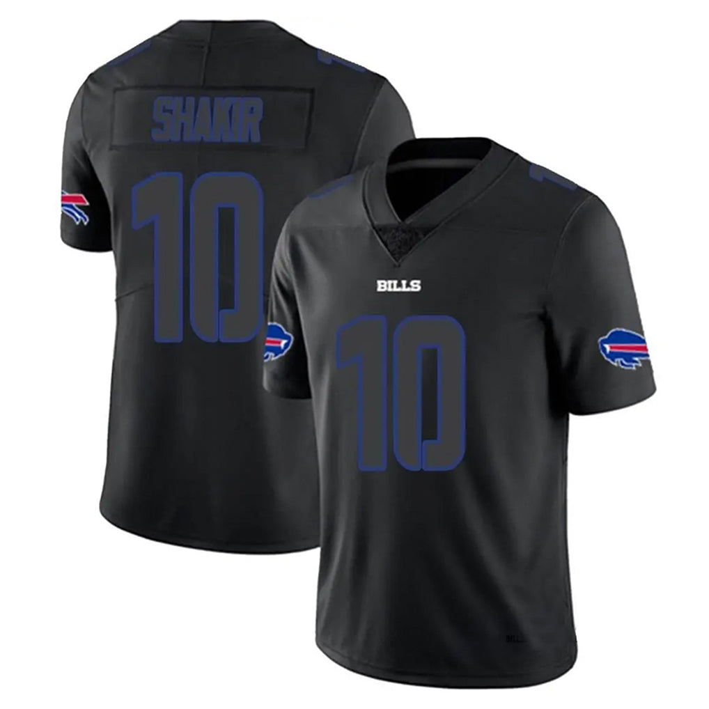B.Bills #10 Khalil Shakir Player Black Impact Limited Game Edoa Stitched Jerseys