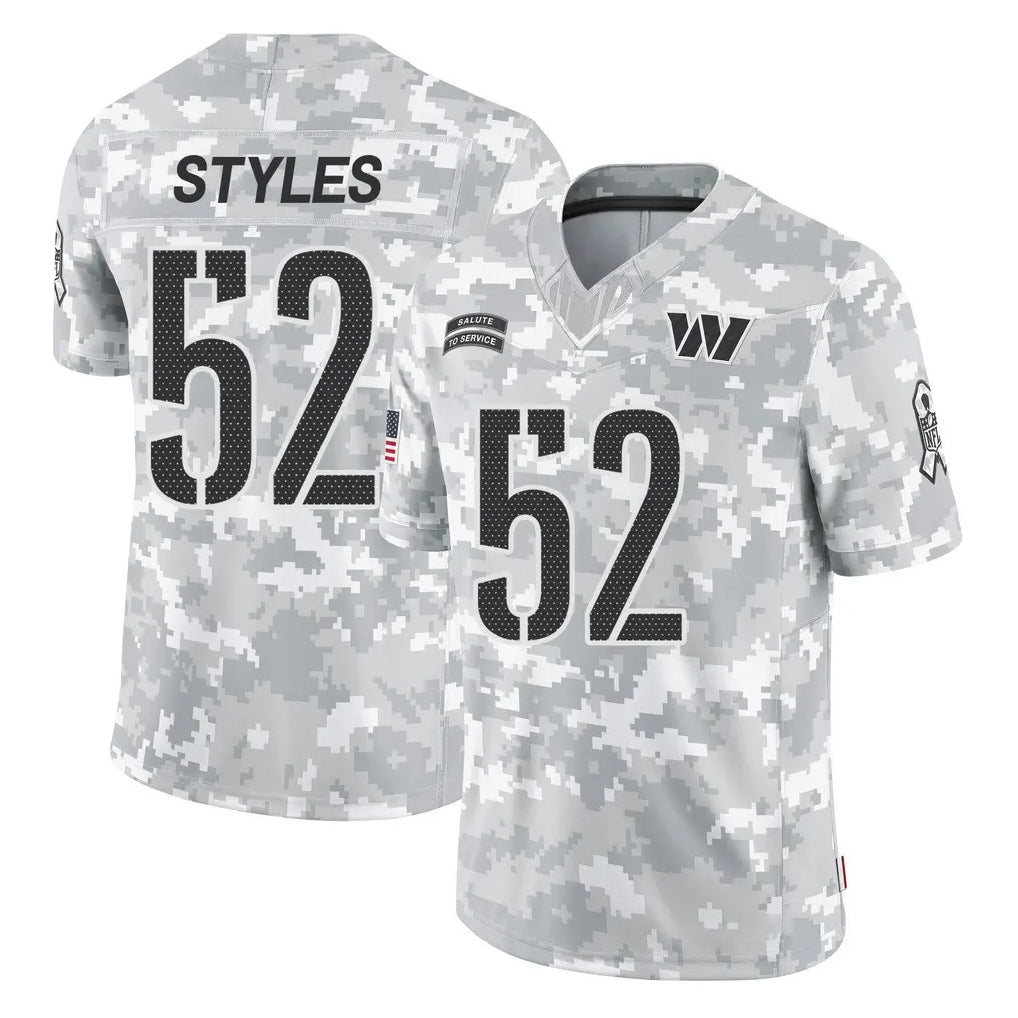 W.Commanders #52 Sonny Styles Player Arctic Camo Limited Salute To Service Home Game Edoa Stitched Jerseys