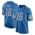 D.Lions #16 Jared Goff Player Blue Home Game Edoa Stitched Jerseys