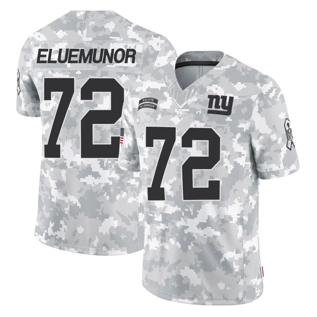 NY.Giants #72 Jermaine Eluemunor Player Arctic Camo Salute To Service Limited Game Edoa Stitched Jerseys