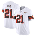 C.Browns #21 Denzel Ward Player White Limited  Vapor 1946 Collection Alternate Game Edoa Stitched Jerseys