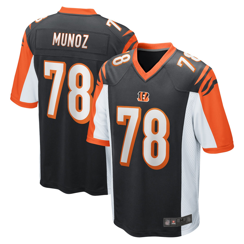 C.Bengals #78 Anthony Munoz Player Black Alternate Home Game Edoa Stitched Jerseys
