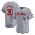 C.Reds #30 Ken Griffey Player Gray Home Limited Edoa Stitched Jerseys
