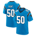 C.Panthers #50 Robert Hunt Player Blue Home Game Edoa Stitched Jerseys