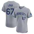KC.Royals #67 Seth Lugo Player Gray Limited Elite Home Edoa Stitched Jerseys