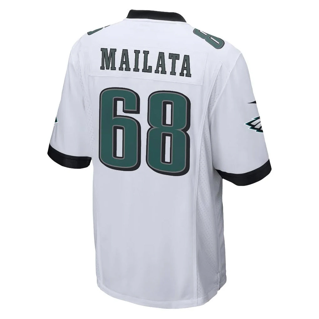 P.Eagles #68 Jordan Mailata Player White Home Game Edoa Stitched Jerseys