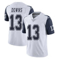 D.Cowboys #13 Caleb Downs Player White-Navy Limited Color Rush Vapor Untouchable Home Game Edoa Stitched Jerseys
