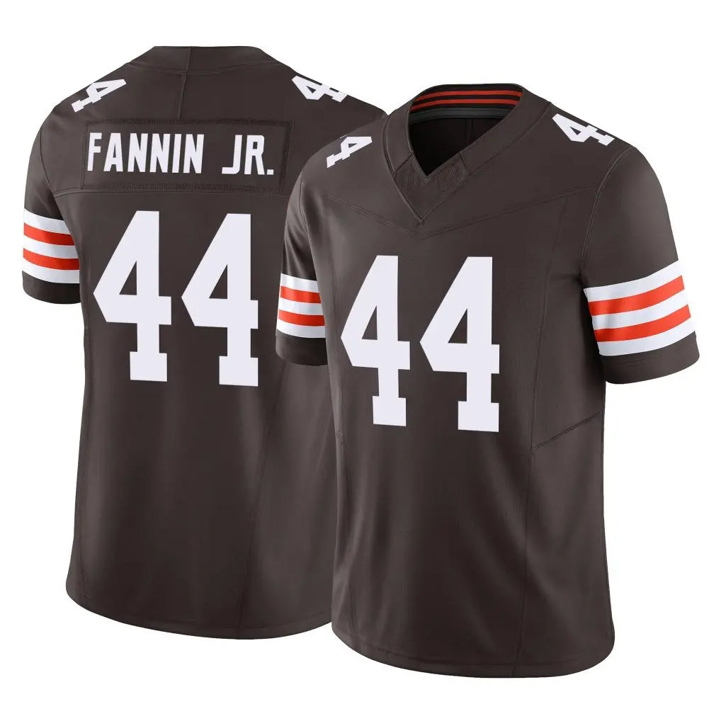 C.Browns #44 Harold Fannin Jr. Player Brown Vapor F.U.S.E. Limited Home Game Edoa Stitched Jerseys