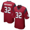 H.Texans #32 David Montgomery Player Red Home Game Edoa Stitched Jerseys
