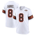 C.Browns #8 Dillon Gabriel Player White Alternate Home Game Edoa Stitched Jerseys