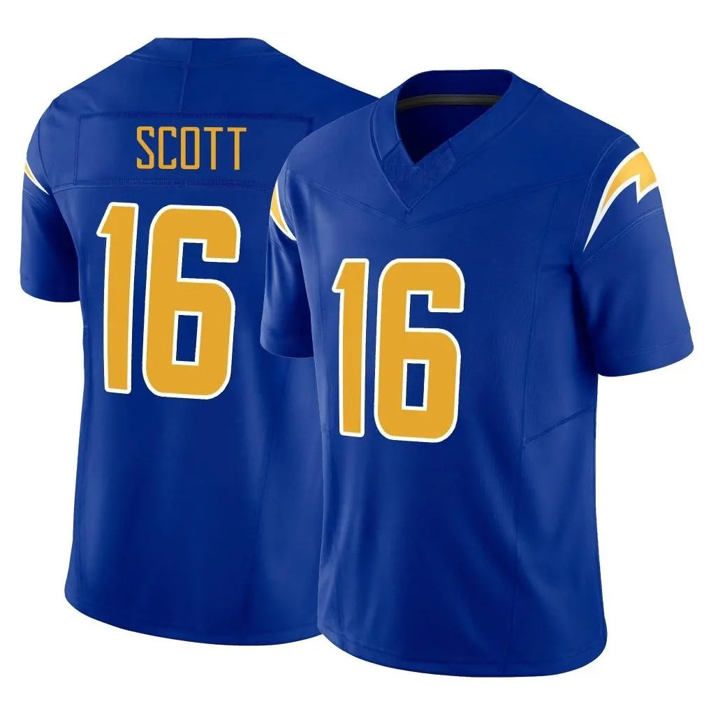 LA.Chargers #16 J.K. Scott Player Royal Limited Vapor F.U.S.E. Home Game Edoa Stitched Jerseys