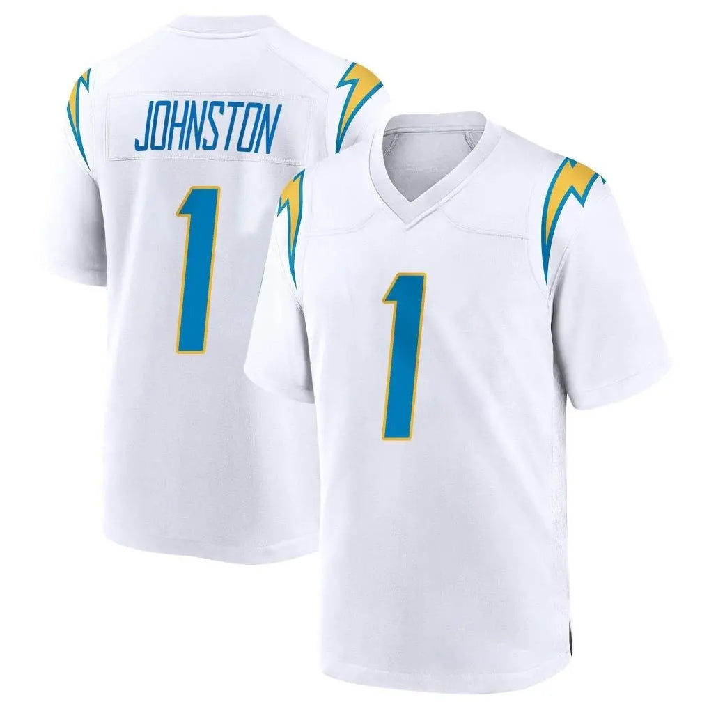 LA.Chargers #1 Quentin Johnston Player White Home Game Edoa Stitched Jerseys
