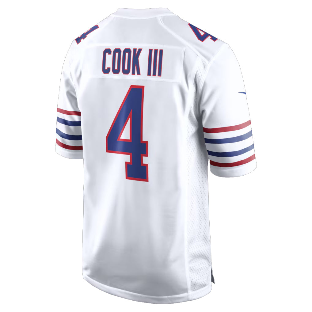 B.Bills #4 James Cook III Player White Alternate Game Edoa Stitched Jerseys
