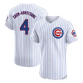 C.Cubs #4 Pete Crow-Armstrong Player White Limited Elite Home Game Edoa Stitched Jerseys