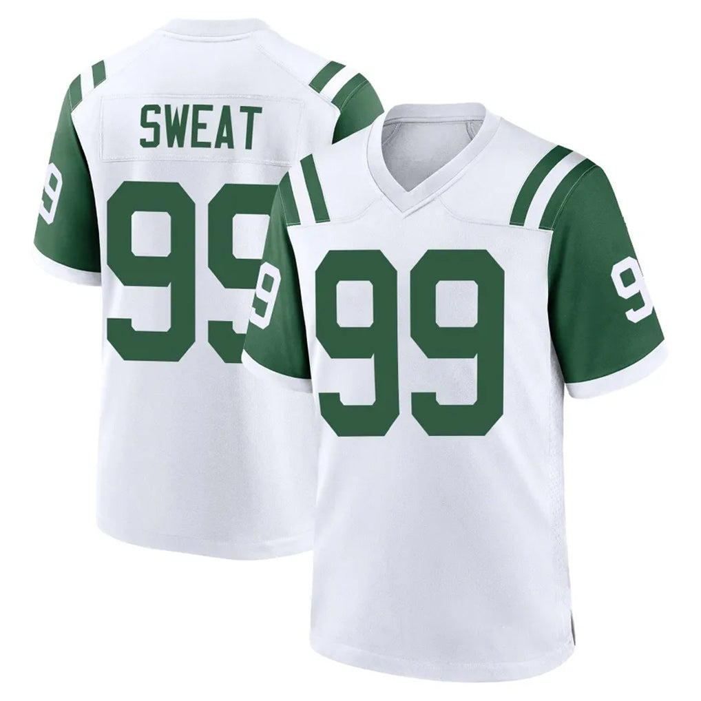 NY.Jets #99 T'Vondre Sweat Player White Classic Home Game Edoa Stitched Jerseys