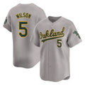Athletics #5 Jacob Wilson Player Gray Road Limited Home Game Edoa Stitched Jerseys
