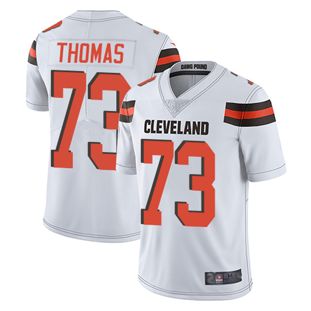 C.Browns #73 Joe Thomas Player White Vapor Limited Home Game Edoa Stitched Jerseys