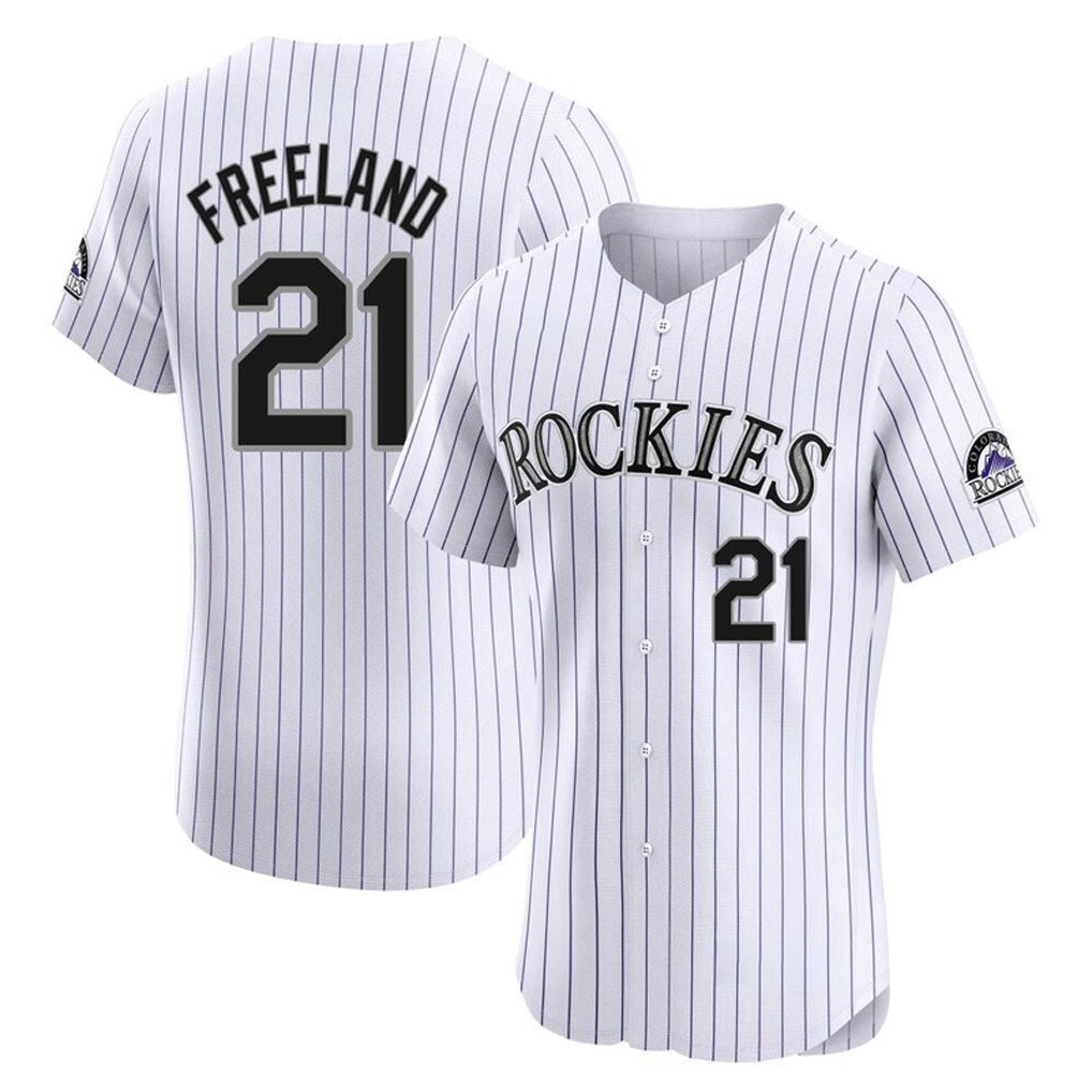 C.Rockies #21 Kyle Freeland Player White Limited Elite Home Edoa Stitched Jerseys