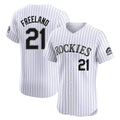 C.Rockies #21 Kyle Freeland Player White Limited Elite Home Edoa Stitched Jerseys