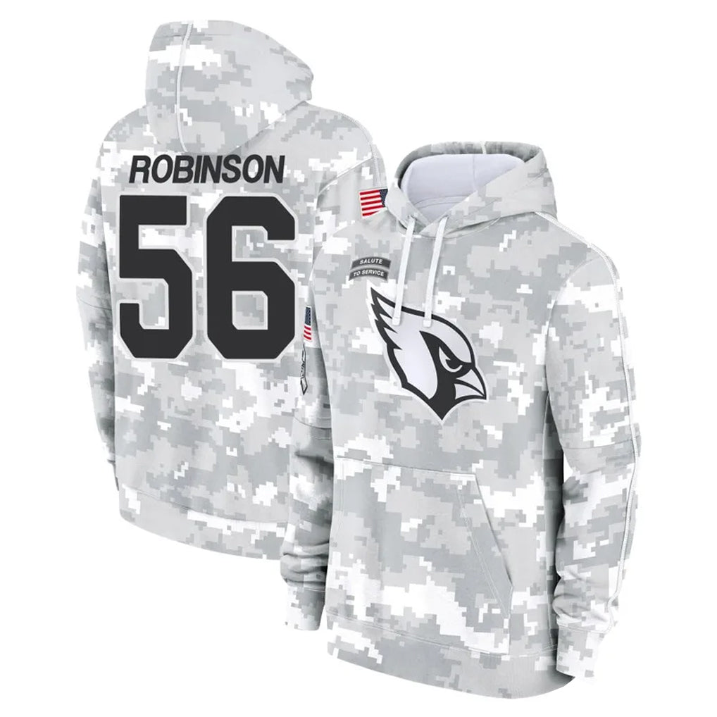 A.Cardinals #56 Darius Robinson Player Arctic Camo Limited Salute to Service Pullover Hoodies Game Edoa Stitched Jerseys