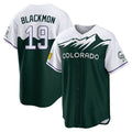 C.Rockies #19 Charlie Blackmon Player Green City Connect Home Game Edoa Stitched Jerseys
