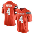 C.Browns #4 Deshaun Watson Player Orange Home Game Edoa Stitched Jerseys