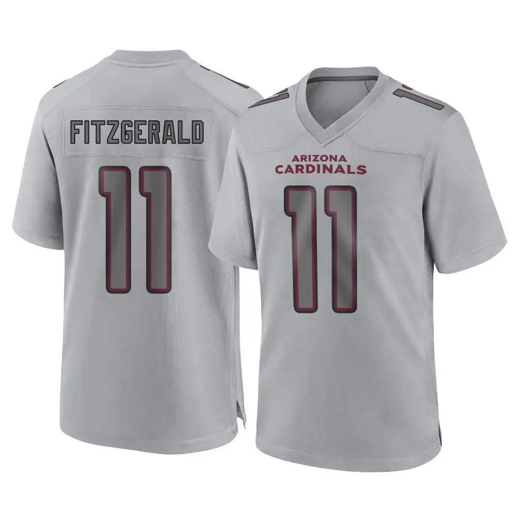 A.Cardinals #11 Larry Fitzgerald Player Gray Fashion Home Game Edoa Stitched Jerseys