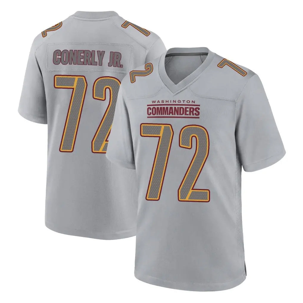 W.Commanders #72 Josh Conerly Jr. Player Gray Atmosphere Fashion Home Game Edoa Stitched Jerseys