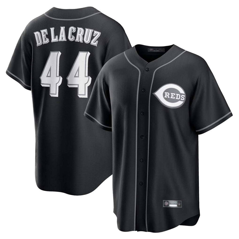 C.Reds #44 Elly De La Cruz Player Black Home Game Edoa Stitched Jerseys
