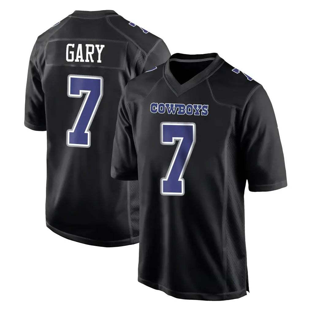 D.Cowboys #7 Rashan Gary Player Carbon Black Fashion Home Game Edoa Stitched Jerseys
