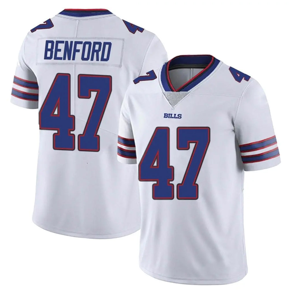 B.Bills #47 Christian Benford Player White Vapor Untouchable Limited Edoa Stitched Jerseys
