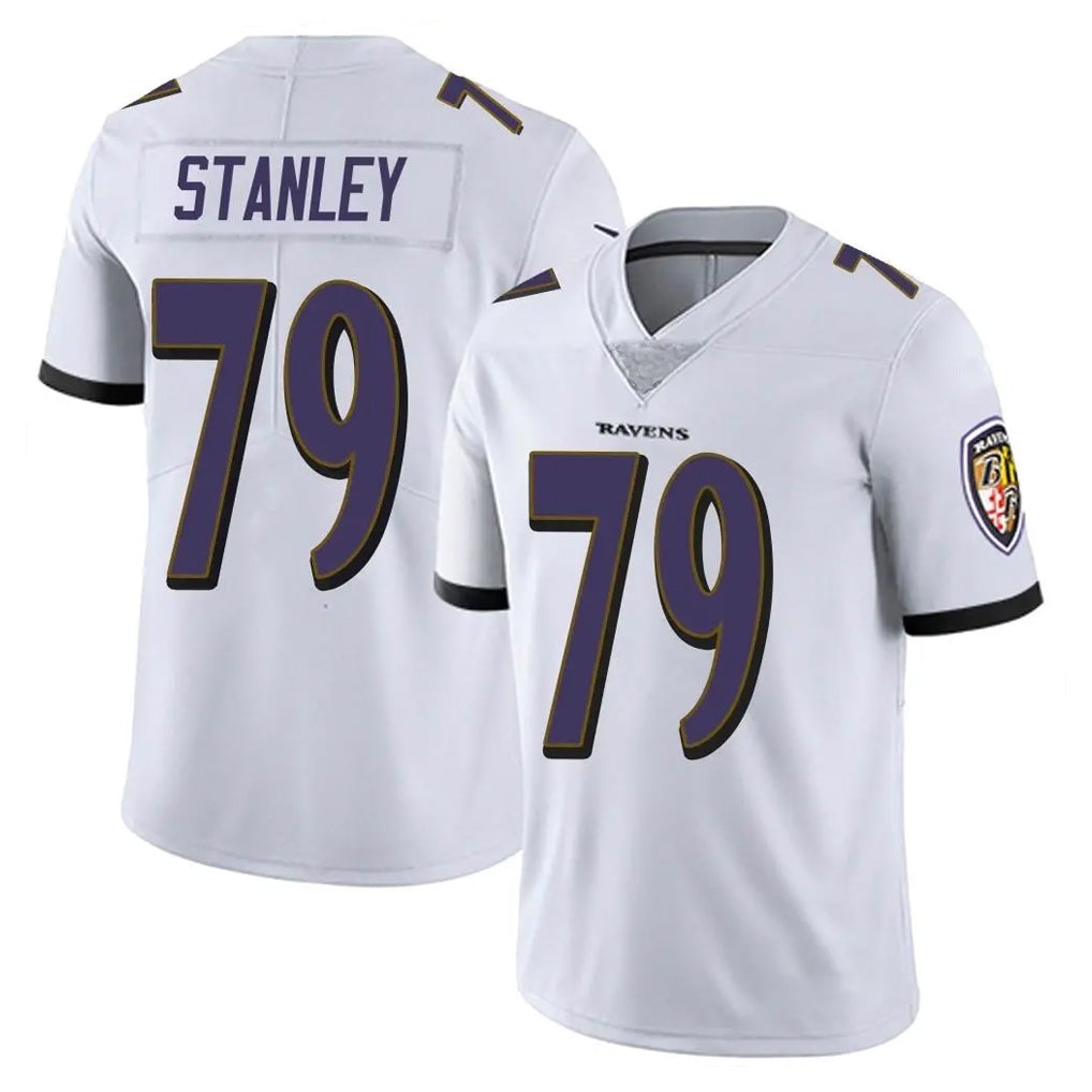 B.Ravens #79 Ronnie Stanley Player White Vapor F.U.S.E. Limited Edoa Stitched Jerseys