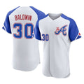 A.Braves #30 Drake Baldwin Player White City Connect Limited Elite Home Game Edoa Stitched Jerseys