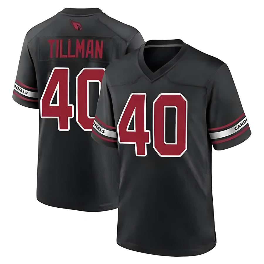 A.Cardinals #40 Pat Tillman Player Black Game Edoa Stitched Jerseys